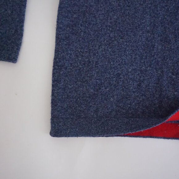 Tommy Hilfiger Blue Wool V-Neck Sweater Old Money Cabincore XL - Picture 6 of 9